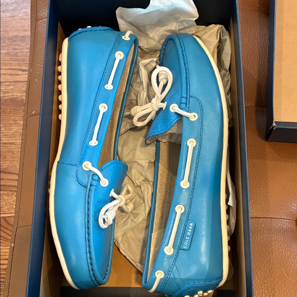 Cole Haan Grant LTE Vibrant Blue Boat Shoes 7.5